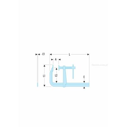 272A.400L - zwornica tłoczkowa o większym osadzeniu ramion, 400 mm