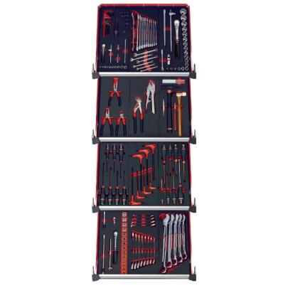 CMM.150BNL - zestaw 150 narzędzi - 12 modułów piankowych, w systemie przechowywania na 4 szuflady wózka