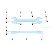 44.5/8x3/4 - klucz płaski, 5/8" x 3/4"