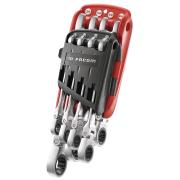 467F.JPU8 - zestaw kluczy oczkowo-płaskich grzechotkowych przegubowych, 5/16" - 3/4"