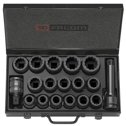 NKD.500 - zestaw 16 nasadek udarowych 3/4”, 19 do 42 mm