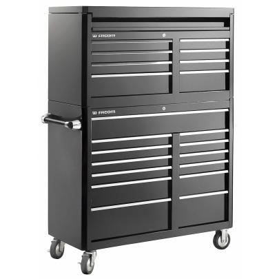 FAS.21BK - wózek narzędziowy czarny, 21 szuflad