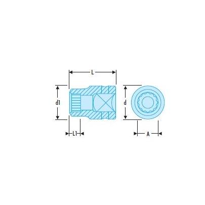NKD.26A - nasadka 3/4" 12-kątna, udarowa, 26 mm