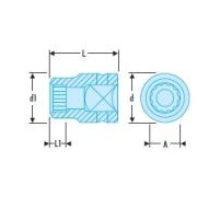 NKD.42A - nasadka 3/4" 12-kątna, udarowa, 42 mm