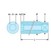 NSD.24L - nasadka 1/2" 12-kątna, udarowa, długa, 24 mm