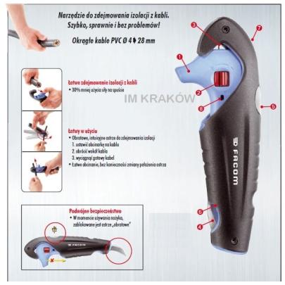 872271 - wielofunkcyjne narzędzie do ściągania izolacji ze spustem, zakres 4 mm - 28 mm