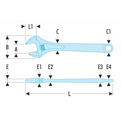 113AS.6C - Klucze nastawny krótki do 41 mm