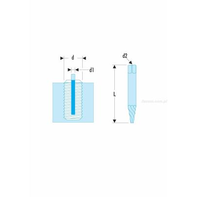 285.4 - wykrętak do pojedynczych szpilek, gwint prawostronny 