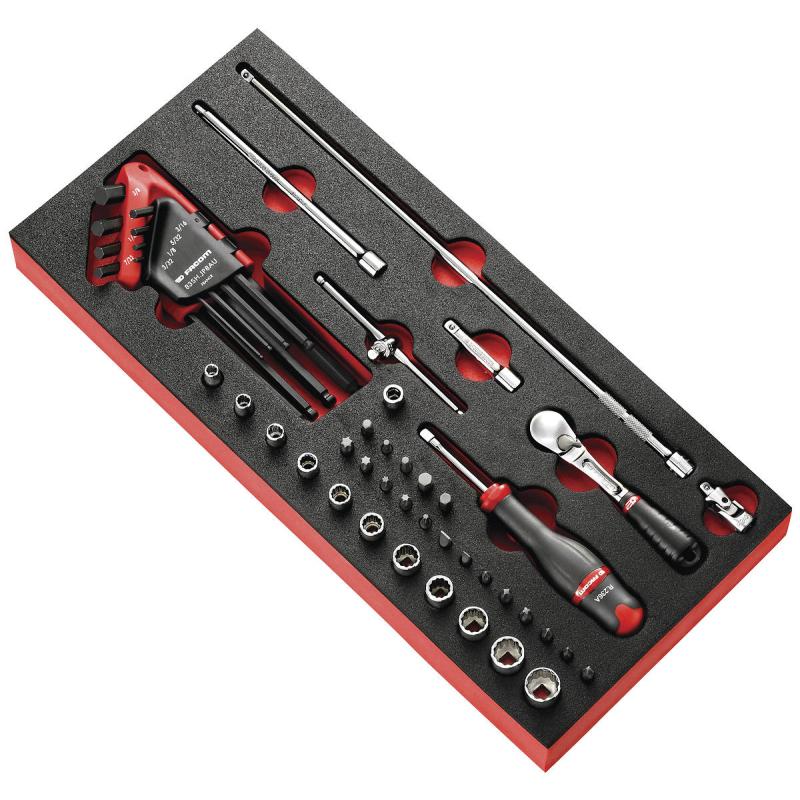 MODM.RL2U - Moduł nasadek 1/4" 12-kątnych 3/16"-9/16" i końcówki