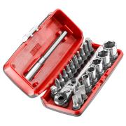 R1PICO - zestaw do dokręcania/przykręcania 1/4” z kompaktową grzechotką flex R.180, nasadki 6 - 13 mm