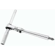 R.180 - grzechotka 1/4” kompaktowa z giętką główką obracaną o 180°