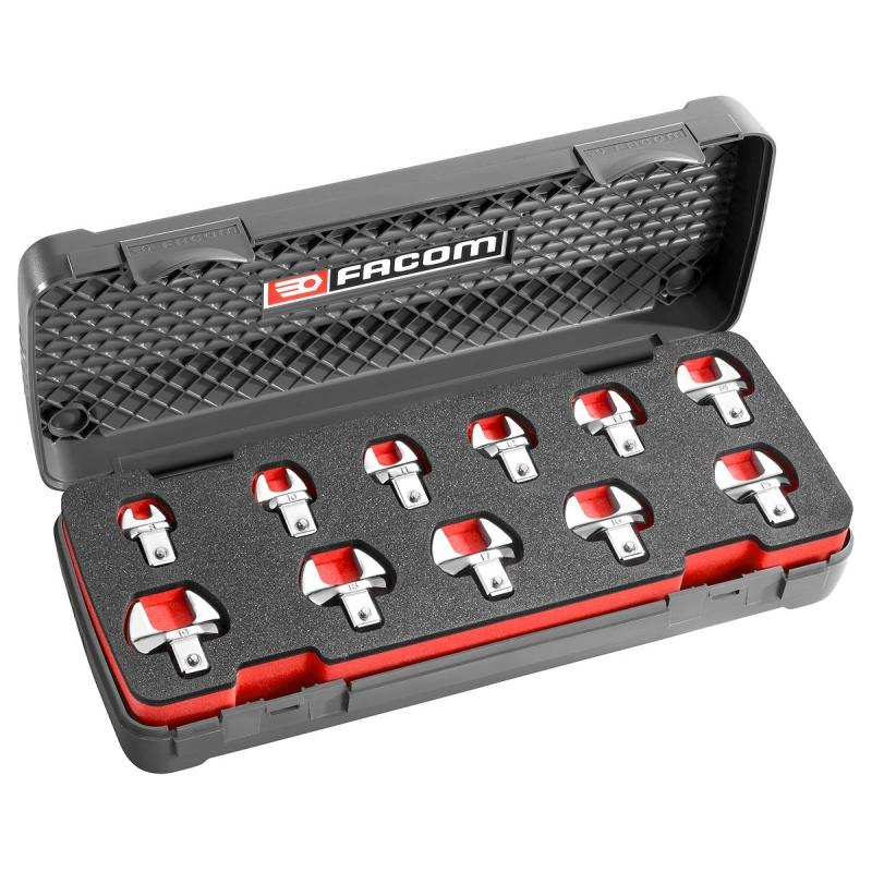 10.J11 - zestaw 11 końcówek widełkowych 9x12, rozmiary metryczne 8 - 19 mm