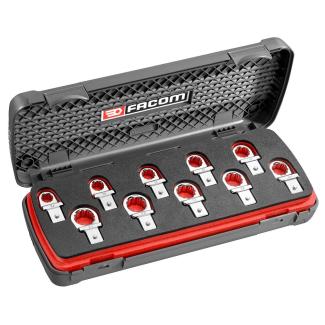 13.J10 - zestaw 10 końcówek oczkowych 14x18, rozmiary metryczne 14 - 24 mm