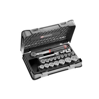 S.161-2P12 - zestaw nasadek 1/2" w skrzynce, 12-kątne, 10 mm - 32 mm