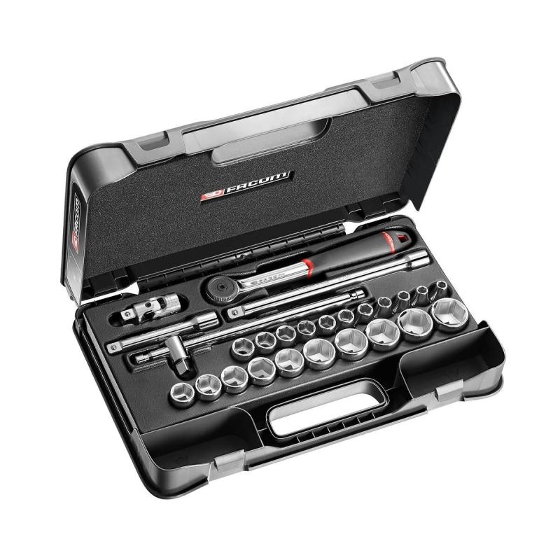 S.161-4P6 - 26 piece 1/2" metric 6-point sockets set