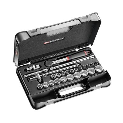 S.161-4P6 - 26 piece 1/2" metric 6-point sockets set