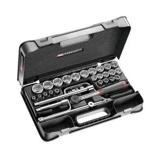 S.161-5P6 - 30 piece 1/2" metric 6-point sockets set