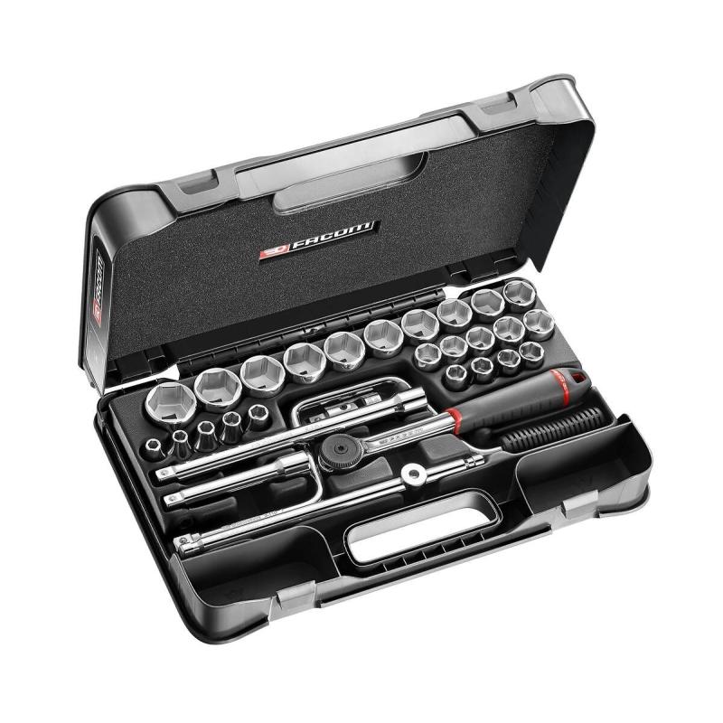 S.161-5P6 - 30 piece 1/2" metric 6-point sockets set