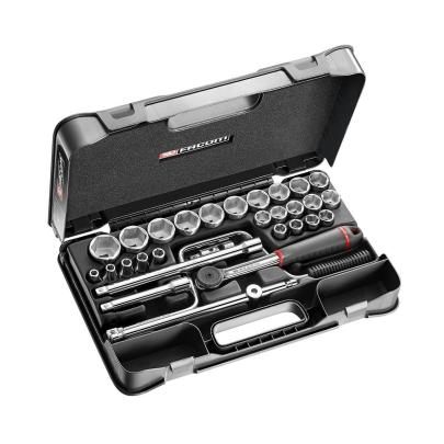 S.161-5P6 - zestaw nasadek 1/2" w skrzynce, 6-kątnych, 8 mm - 34 mm