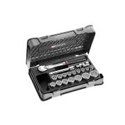 SL.161-2P12U - 22 piece 1/2" inch 12-point sockets set