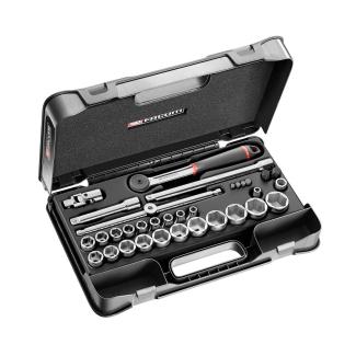 S.447ADP - zestaw nasadek 1/2" w kasecie, 6-kątnych, 8 mm - 32 mm