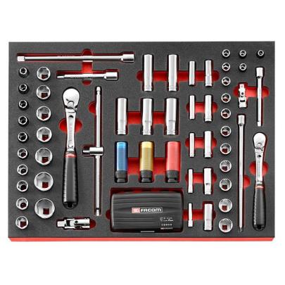 MODM.RJSPB - 59-piece 1/4” - 3/8” - 1/2” metric 6-point sockets set