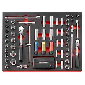 MODM.RJSPB - 59-piece 1/4” - 3/8” - 1/2” metric 6-point sockets set