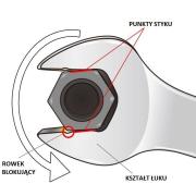 467B.6 - Klucz oczkowo-płaski grzechotkowy, 6 mm