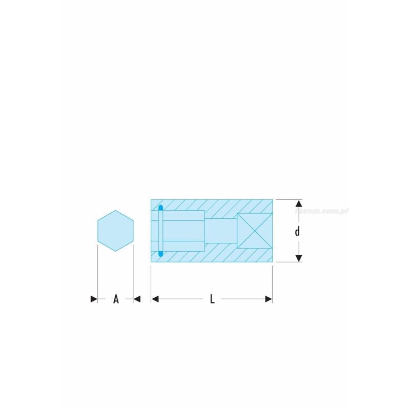 R.245 - nasadka z uchwytem do końcówek z pierścieniem 1/4"