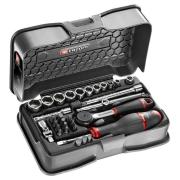 R.161-5P6 - zestaw nasadek 1/4" w kasecie, 6-kątnych