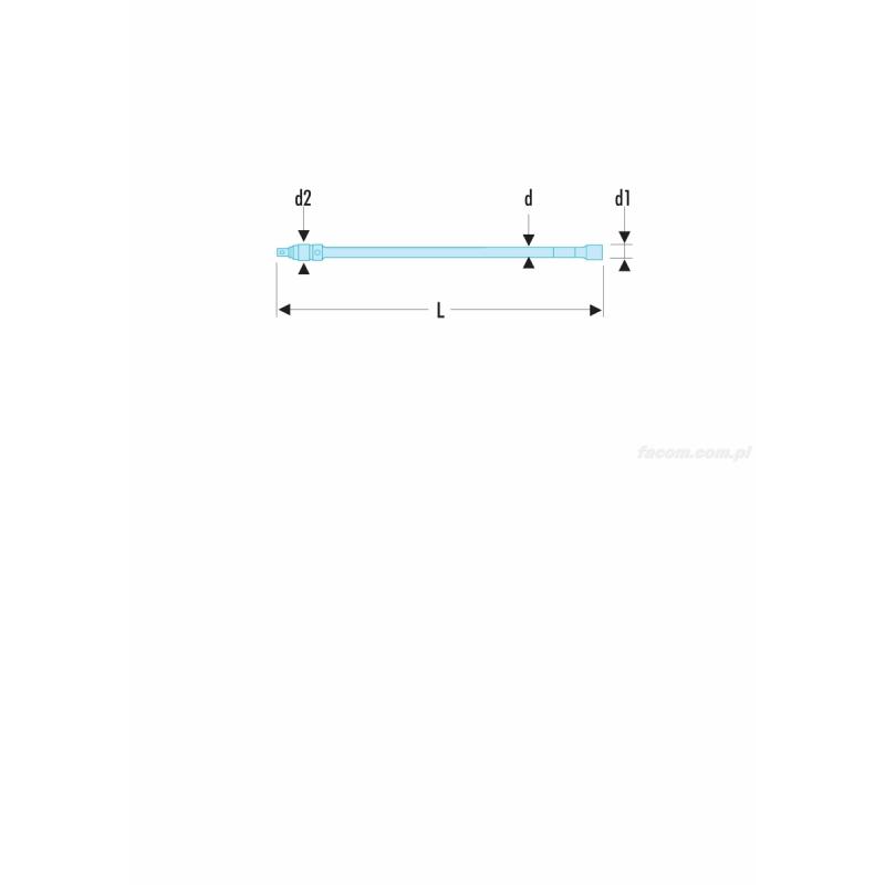 R.210RC - przedłużacz 1/4" z blokadą, 100 mm