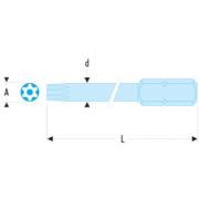 EXR.115L - Końcówka standardowa do śrub Resistorx®, TT15 