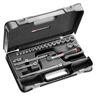 J.161-4P6 - zestaw nasadek 3/8", 6-kątnych, 7 mm - 24 mm