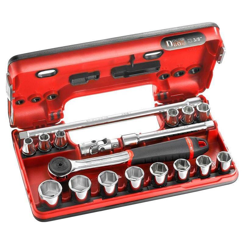 J.161DBOX1 - 3/8" metrics 6-point sockets set