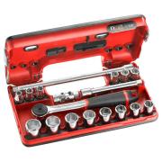 J.161DBOX1 - 3/8" metrics 6-point sockets set