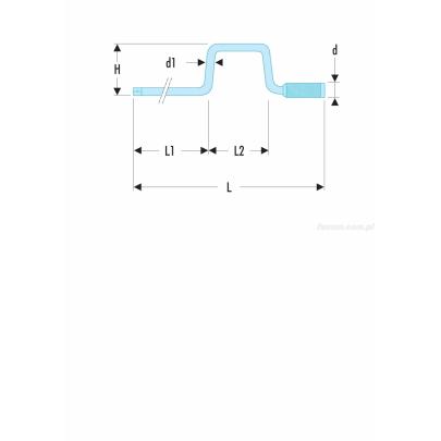 J.115 - korba 3/8" z uchwytem metalowym