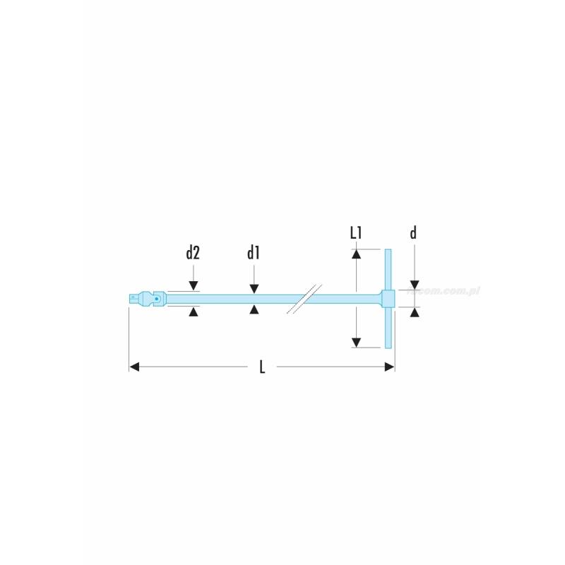 J.140A - rękojeść przegubowa 3/8"