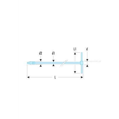 J.229A - rękojeść z przegubem kardana 3/8"