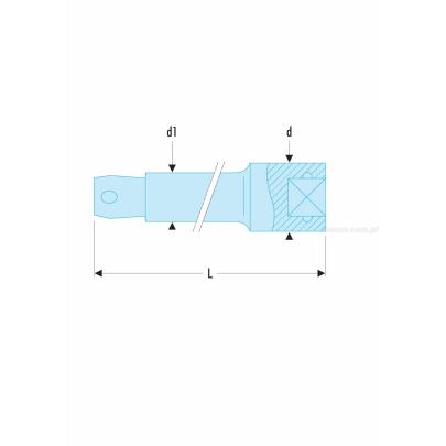 J.209S - przedłużacz 3/8" kątowy, 75 mm