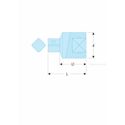 J.230 - reduktor z 3/8" do 1/4"