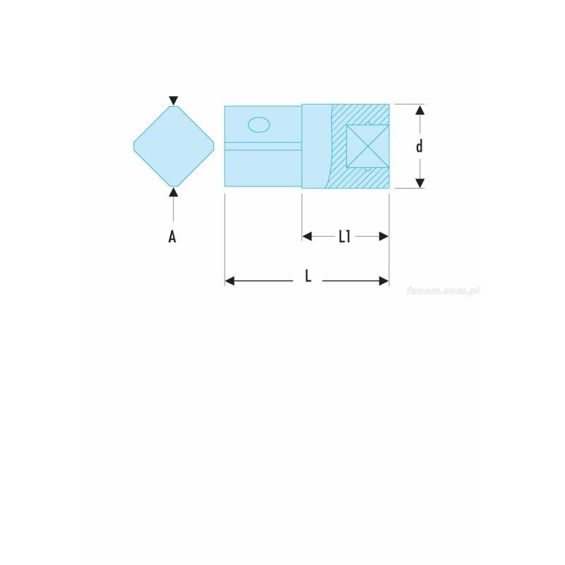 J.232 - przełożenie z 3/8" do 1/2"