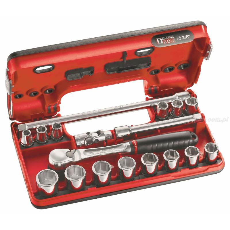 JL.DBOX1 - zestaw nasadek 3/8" w kasecie, J8 - J22