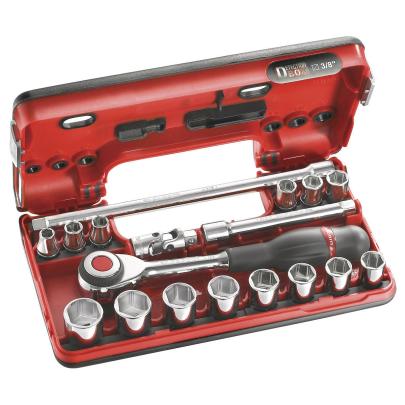 J.360DBOX1 - zestaw nasadek 3/8" w kasecie, 8mm - 22 mm