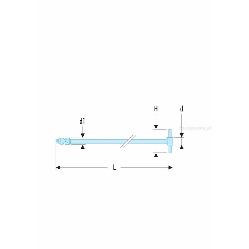 S.229A - rękojeść z przegubem kardana 1/2"