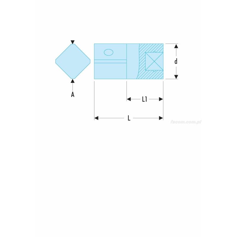 S.232B - przełożenie 1/2" do 3/4"