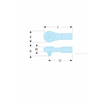 K.151B - grzechotka 3/4" bez rękojeści