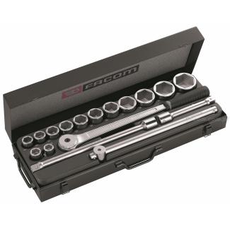 K.411 - zestaw nasadek 3/4" w kasecie, 19 mm - 55 mm