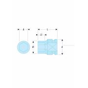 NM.56A - nasadka 1" 6-kątna, udarowa, 56 mm