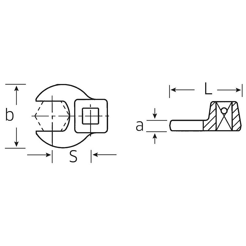 540 A 1 5/16 - Klucz pazurowy płaski 3/8" rozm. 1'5/16" 