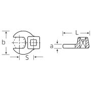 540 A 7/8 - Klucz pazurowy płaski 3/8" rozm. 7/8" 